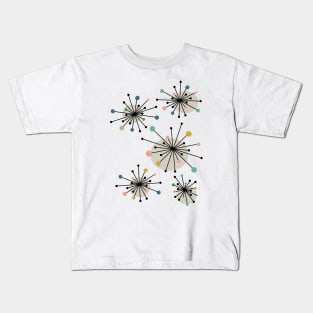 Mid Century Modern Atomic Starburst Kids T-Shirt